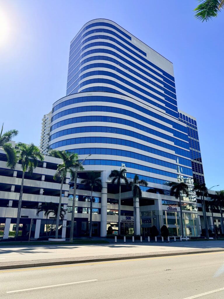 Broward Financial Centre building, home of Kurzman Law Group's office at 500 E. Broward Blvd, Fort Lauderdale